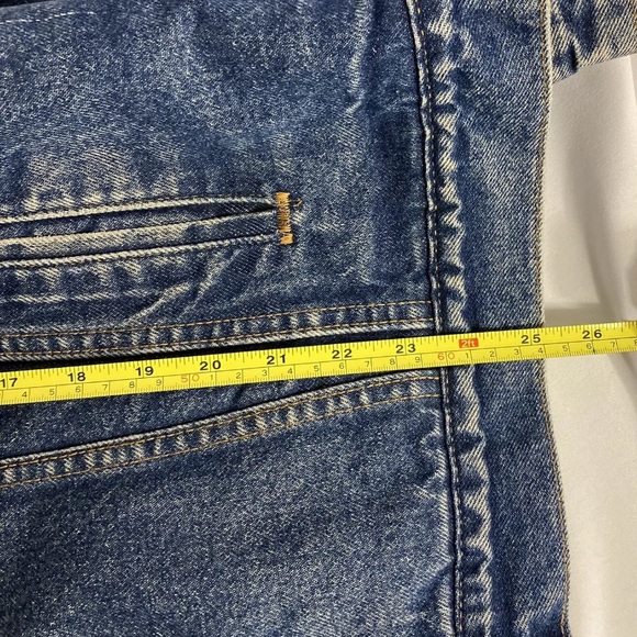 AUTHENTIC LEVIS Size 44 Reg Made in USA Sherpa Lined Denim Jacket VTG 1980’s - Picture 9 of 12